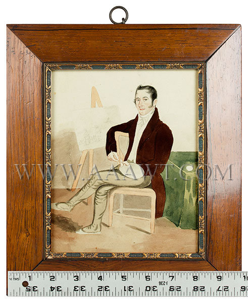 Portrait of Gentleman Artist at Easel with Paint Palette, Watercolor
Anonymous
19th Century, entire view